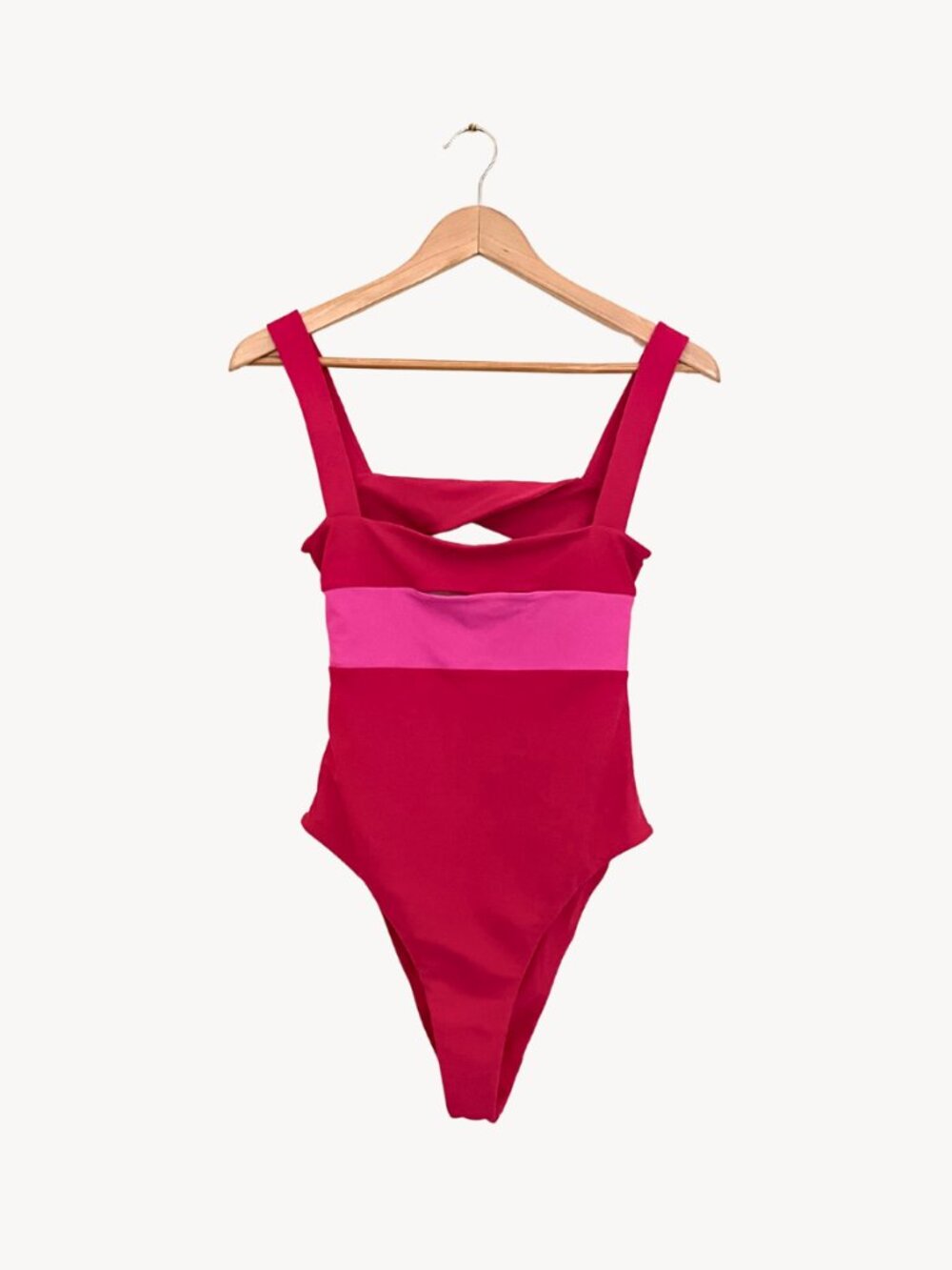 Lovers+Friends Daytona Fuchsia and Hot Pink One-Piece Swimsuit, Size: M